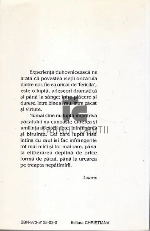 Coperta: Din iadul patimilor spre raiul virtuților